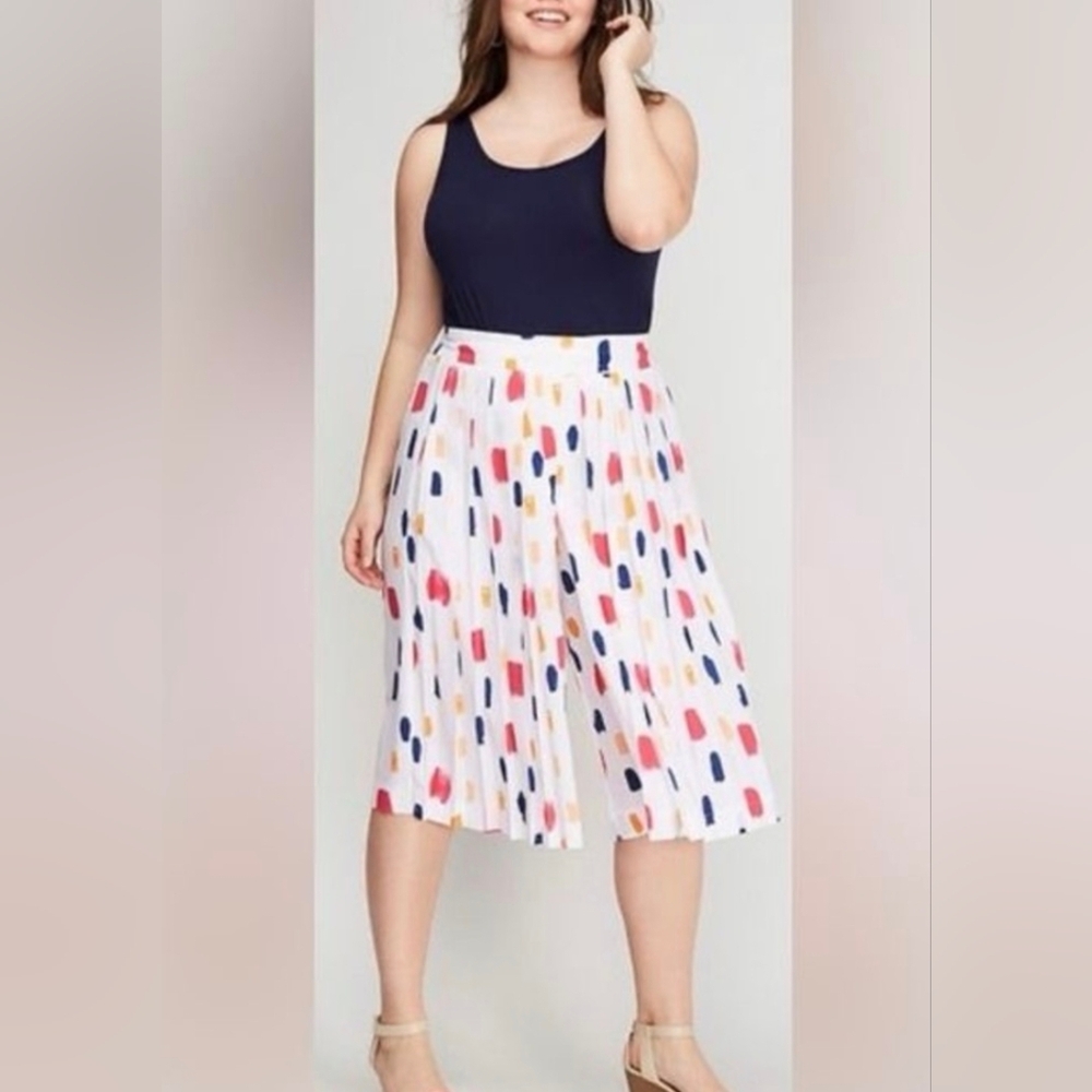 New Lane Bryant Multicolor Culottes Pants Size 22/24